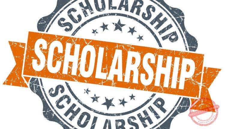Scholarship Vintage Orange Seal Isolated On White