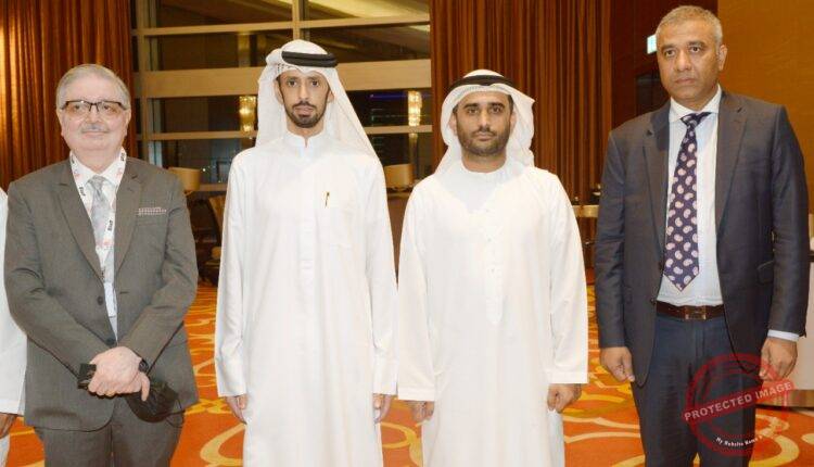 Starting from left to right – Dr Amitabh Upadhya , President , GBS Dubai, His Highness Sheikh Saqr Bin Mohammad Al Qasimi, Adnan Al Noorani and Dr Vishwajeet Rana, Chairman of Executive Board , GBS Du